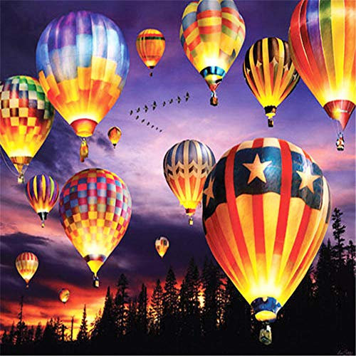 Puzzle 5000 Teile,Heißluftballon über dem Wald Puzzle für Erwachsene,Impossible Puzzle, farbenfrohes Legespiel,Geschicklichkeitsspiel für die ganze Familie,Erwachsenenpuzzle ab 14 Jahren-61.61x41.53