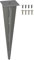 LARMNEE Erdanker, Bodenhalterung für Seitenmarkisenpfosten, Bodenanker, Bodendübel, Seitenmarkisen, Grau EBE01DM02