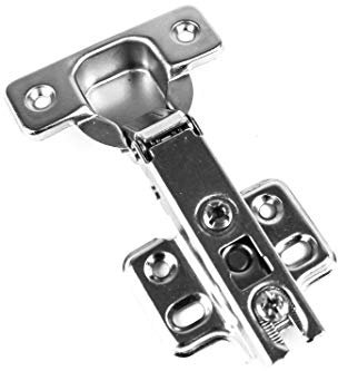 Berta (4 Pieces) Full Overlay Frameless European Hinges 105 Degree 2-Cam 4-Way Adjustable Concealed Kitchen Cabinet Door Hinges with Screws