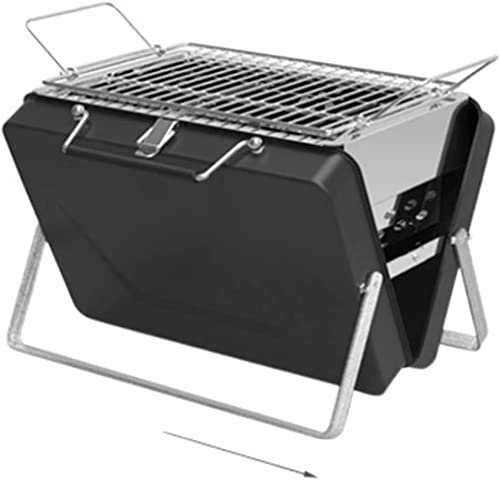Gasgrill, tragbarer Grill, Outdoor-Camping-Grill, Haushaltskohle, faltbar und tragbar, Mini-Picknick-Holzkohlegrill, Herd (schwarz A)