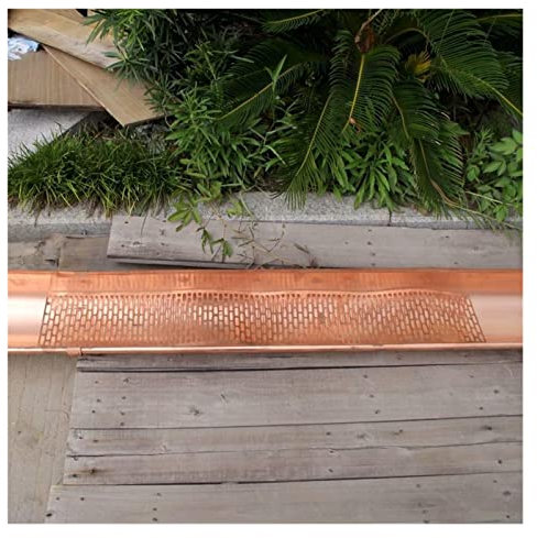 Catene per la pioggia Grondaia in rame Fosso Cortile Grondaia della villa Solarium Imbuto per l'acqua piovana Tubo di scarico Tetto in stile giapponese Accessori per grondaie di drenaggio Sostituzione