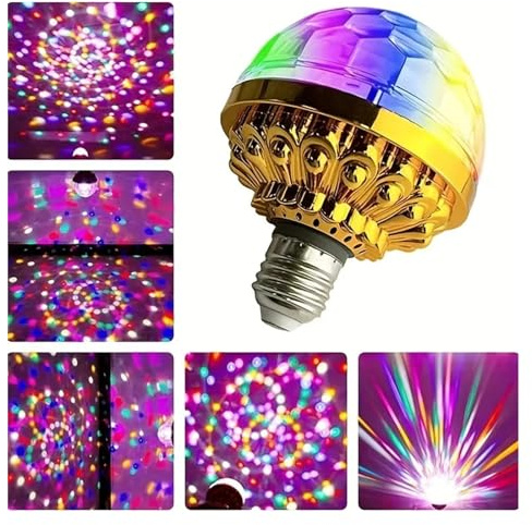 Proiettore Gobo RGB Disco Stage Luce rotante Lampada magica a sfera di cristallo LED KTV Bar Proiettore for matrimoni Lampadina Luci natalizie for feste di Natale