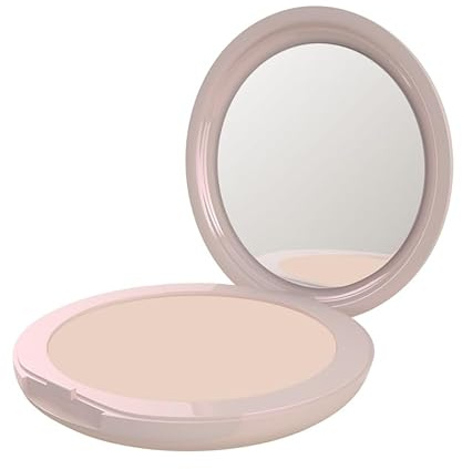 Neve Cosmetics Flat Perfection Fluffy Matte Makeup, transparent, perfektes Kompaktpuder Vegan, 8 g
