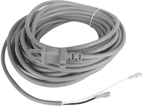 36ft AC Power Cord Replacement for Dyson DC14 Upright Vacuum Cleaner DC-14 Mains Cable DC 14 All Floors DC14 Animal DC14 Low Reach DC14 Total Clean DC14 Full Kit 12A 125V Polarized Plug With clip