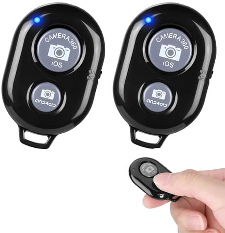 Remote Shutter,Bluetooth Wireless Selfie Control,2 Pcs Remote Camera Obturateur, Bluetooth Camera Remote Control,Remote Camera Camera Remote Control,Camera Obturateur Photo Clicker,Télécommande sans