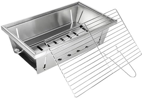 Camping Grill, Tragbarer Grill Holzkohleofen Grill, Camping Kochset, Backpacking Herd mit Tragetasche für Lagerfeuer, Terrasse, Outdoor Kochen