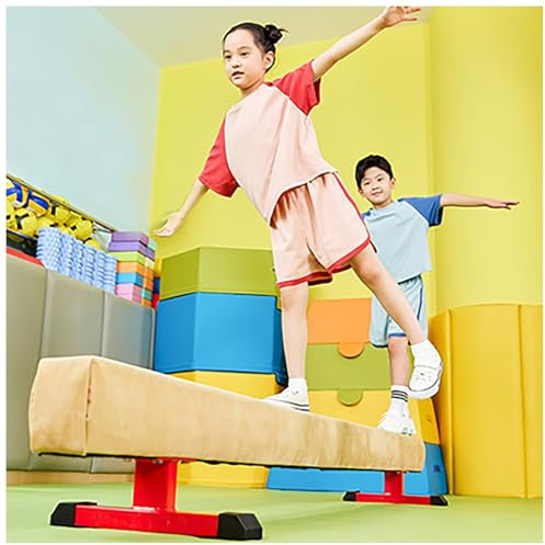 LXLZYXSF Schwebebalken Gymnastik Training Schwebebalken, Wettkampf-Feeling Anfänger Übungsbalken Mit Rutschfestem Boden, Hochbelastbar Zuhause Übungsgeräte(L-210cm/6.9ft H-30cm/11.8in)
