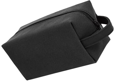 DEARMAMY Kulturbeutel Herren Reise Pu Leder Großer Kosmetik Organizer Mit Reißverschluss Kleine Toilettentasche Für Reisen Freizeit Und Büro Schwarz
