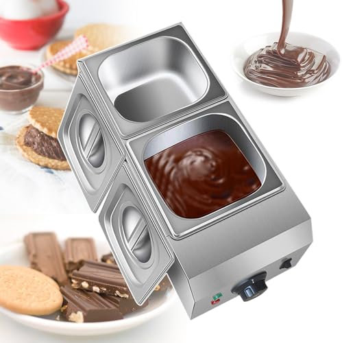 pealiritansemen Stainless Steel Double Boiler Melting Pot, With Temperature Control Knob, Large Capacity Chocolate Melting Pot, For Heating Butter Candy Cheese Chocolate