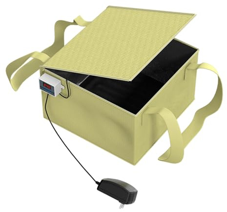 Teig-Gärbox,Brot-Gärbox,Temperatureinstellung Gärbox mit Deckel,wasserdichte und isolierte Warmhaltebox für Sauerteig, Pizza, Gärung
