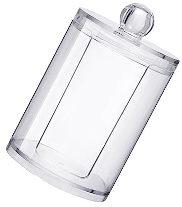 Alipis Dispensador Transparente para Discos De Algodón, Caja Organizadora Compacta, Plástico Resistente, Tapa Desmontable, Adecuado para Uso Doméstico y Almacenamiento De Algodón
