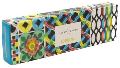 Cannavacciuolo | Torrone Mandorle e Pistacchi Artigianale, Dolce di Natale per eccellenza rivisitato in chiave moderna da Chef Cannavacciuolo che lo ha reso ancora più croccante e profumato. 160g