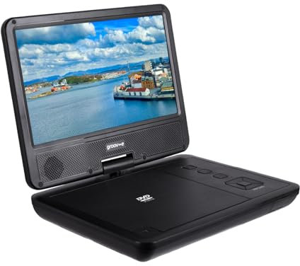 Groov-e 7-Inch Portable DVD Player - Movie Player with TFT LCD Screen, Built-in Speakers, USB and SD Card Ports, Remote Control, and Rechargeable Battery, Mains or Battery Powered