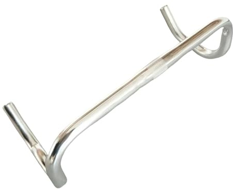 perfk Guidon de vélo de Route en Aluminium incurvé, Accessoire léger, Guidon de Course, Haute Performance, Argent