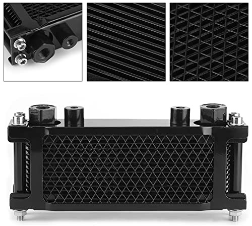 Generic Motorcycle Engine Oil Cooler, Motorcycle Oil Cooler Radiator Kit with Accessories Aluminum Alloy for Monkey Car 100 to 250 Off Road ATV 4 Wheel