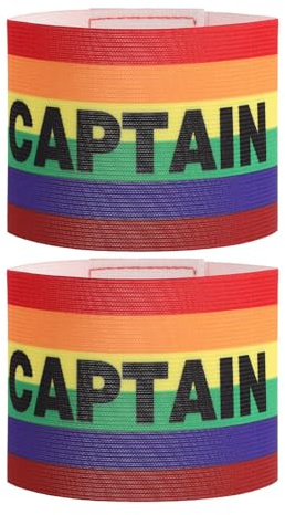DIYEAH Brassard de Capitaine pour Football Adulte et Jeune, Bandeau Élastique Large en Nylon Ajustable, Accessoire Sportif pour Entraînements et Matchs Officiels, Lot de 2