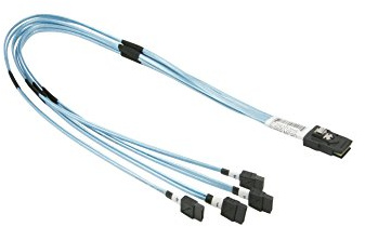 Supermicro IPASS to 4 SATA Cross-Over Cable, 50cm, PB-Free - Câble SATA (50cm, PB-Free, Argent)