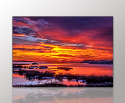 Winter_Sunrise100x70cm Modernes Wandbild als Kunstdruck auf Leinwand Keilrahmenbild