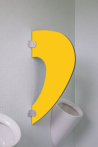 Kemmlit Urinal Trennwand Imola Orange aus HPL, Schamwand WC Herren, TÜV zertifiziert