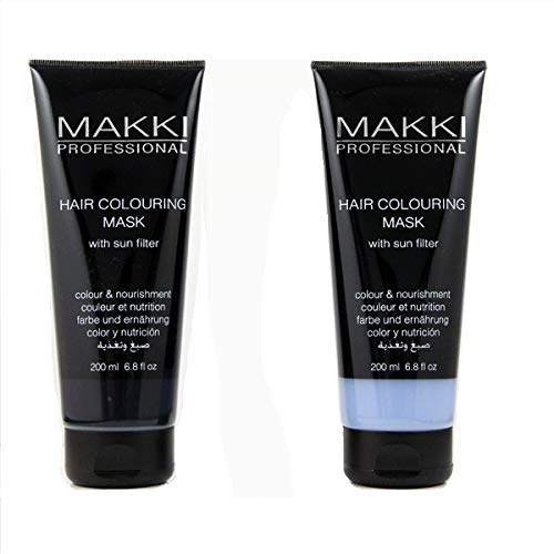Makki semi-permanente Haarfärbung Maske farbe und ernährung Grau und Silber