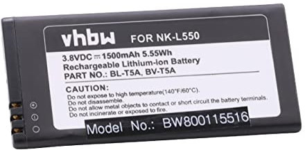 vhbw 1x Akku kompatibel mit Microsoft Lumia Superman, RM-1127, RM-1040, RM-1038 Handy Smartphone Telefon (1500 mAh, 3,8 V, Li-Ion)