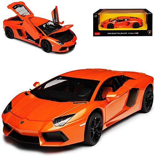 rastar Lamborgihini Aventador LP700-4 Coupe Orange Ab 2011 1/18 Modell Auto mit individiuellem Wunschkennzeichen