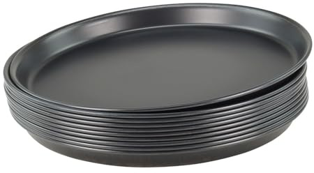 GVK ECO 10 Stück Pizzablech rund aus Blaublech Ø28cm schwere Profiqualität