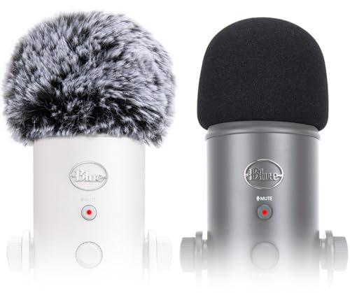 SUNMON Blue Yeti Lot de 2 filtres Anti-Pop en Mousse pour Microphone à condensateur USB Blue Yeti Pro, Filtre Anti-Pop intérieur et extérieur