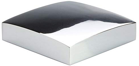 Chrome Flat Newel Cap – 90mm Stair Post Cap – Forge Range Modern Staircase Accessory