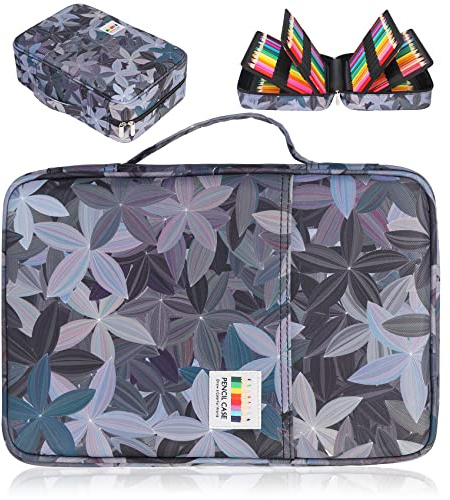 AYVANBER Große Federmappe 304 Slots Buntes Mäppchen Buntes Gelschreiber Federmäppchen oder 300-Farben Bleistifte Aufbewahrungstasche Gel-Marker Stifteetui Box für Studenten (Blätter)