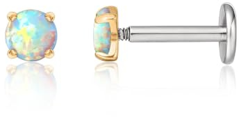 limerencia 18G Titan Tragus Piercing, 2 Stück Medizinische Lippenpiercing Labret Stecker Hypoallergen Helix Piercing ohr für Bauchnabel Zunge Augenbraue Lippe Septum Nase Ohr Piercing