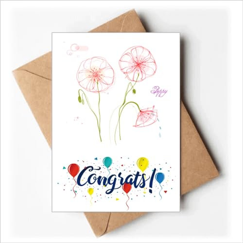 Blumen Weiße Malerei Hochzeitskarten Glückwunsch Gruß Umschläge