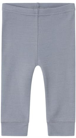 NAME IT Baby - Jungen Nbmwillitus Wool Longjohn Noos Leggings, Grau, 80 EU