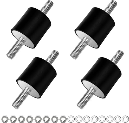4stk Gummi-Stoßdämpfer M8, Gummipuffer, Schwingungsdämpfer, Klimaanlage Gummipuffer, Stoßdämpfer Silentblock, Anti-Vibration Silentblock, für Luftkompressoren, Diesel und Benzinmotoren, Wasserpumpen
