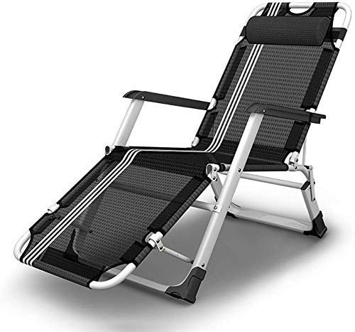 Sonnenliege, Gartenstühle, Chaiselongues, Terrasse, Liege-Klappstuhl, Verstellbarer Liegestuhl für den Außenbereich, tragbarer Strand-Camping-Stuhl, für schwere Menschen (Farbe: ohne Kissen