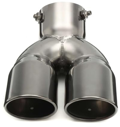 BeiZhengbhD Tuyau D'échappement Universel À Double Sortie Pour Voiture 76mm Embout D'échappement À Double Sortie Tube En Acier Inoxydable Embout D'échappement
