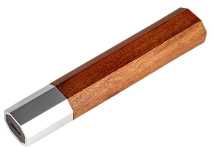F Fityle Manche de couteau de cuisine japonais, bricolage réparation trou de manche 1.2x0.2cm bois Surface lisse manche octogonal professionnel confortable, styler un