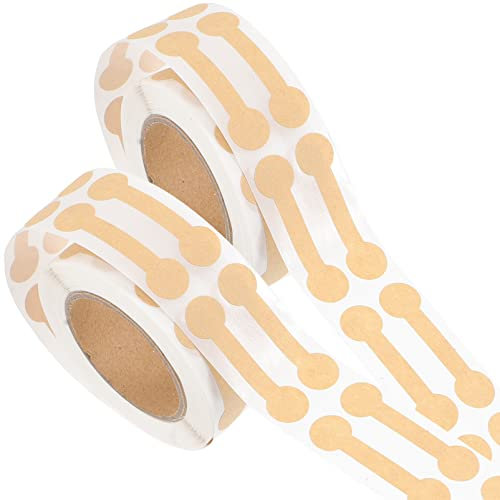 FOYTOKI Siegelaufkleber 2 Rollen Kraftpapier Manipulationssichere Siegeletiketten Selbstklebend Für Schmuck Einzelhandel Verpackungen Umschläge Und Geschenkverpackung