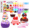 Pllieay Dessert Air Dry Clay Kit, Modeling Clay for Kids, DIY Sweat Treats Model Magic Clay with Sculpting Tools, Non-Sticky Soft and Super Light, Arts and Crafts Gift for Kids (Sweet Treats)