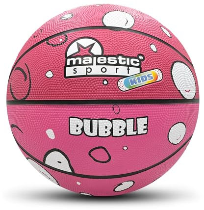 Majestic Sport Basketbälle für Kinder, Jugendliche and Erwachsen größe 4, Basketball Outdoor Indoor, Bubble Pink