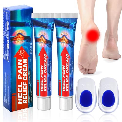 SPHERETRON 4 pezzi per sperone calcaneare, unguento per tallone, unguento lenitivo per il dolore al tallone, unguento per il tallone, per la cura dei piedi, per alleviare rapidamente i dolori ai piedi