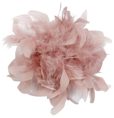 7,87 Pouces Élégante Fleur De Plume Grande Broche Pins De Revers Pour Femmes Hommes Fête De Mariage Danse Banquet Pins Pour Floral Châle Robe Costume Vêtements Accessoires Bijoux Corsage