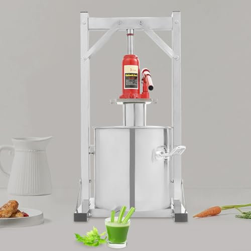 Pressa per vino e frutta, 12 l, in acciaio inox, idraulico, estrattore, manuale per succo di uva e verdura, succo fatto in casa