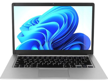 Jectse Laptop Commercialmente, Interfaccia Multipla Smart Laptop 2,0 GHz Frequenza 14,1 Pollici 6000 MAh 2 GB RAM 32 GB SSD per Video per lo Studio (2+32G Spina europea)