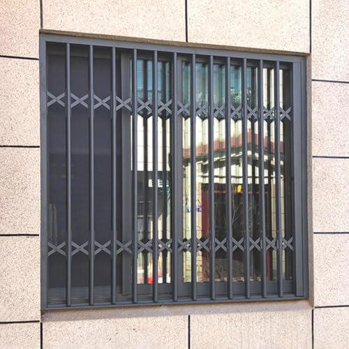 Inferriate per Finestre Barra Antifurto Bloccabile/Protezione di Sicurezza per Finestre, Barre di Sicurezza Pieghevoli in Metallo per Finestre, Griglia di Sicurezza per Porta di Cantina di Capannone,