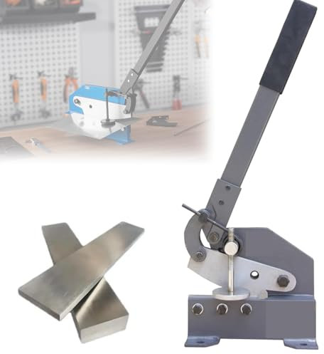 6-Inch Sheet Metal Plate Shear, High Precision Manual Hand Plate Shear, Cut Up To 11 Mm Round Steel, 70x6 Mm Flat Steel and 6 Mm Sheet Steel, for Fabrication Shops/construction Sites/auto Repair Shops