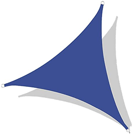 Tenda parasole triangolare 5 x 5 m, impermeabile, per esterni, patio, balcone, giardino, include corda e kit di montaggio, protezione UV, vela ombreggiante perfetta per cantieri