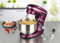 First Cuisine Robot da cucina 6 l, ciotola – 1.500 Watt in bacca con agitatore planetario con ciotola in acciaio inox, frusta, gancio per impastare, rosso