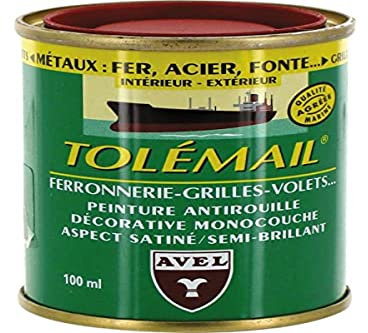 AVEL 530402 Tolémail Spécial Ferronnerie Rouge Vif 100 ml