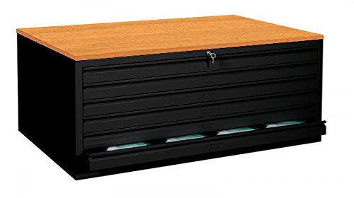Zeichnungsschrank DIN A1 6 Schubladen schwarz Stahl komplett montiert | Flachablageschrank, Grafikschrank, Planschrank, Architektenschrank, 565119